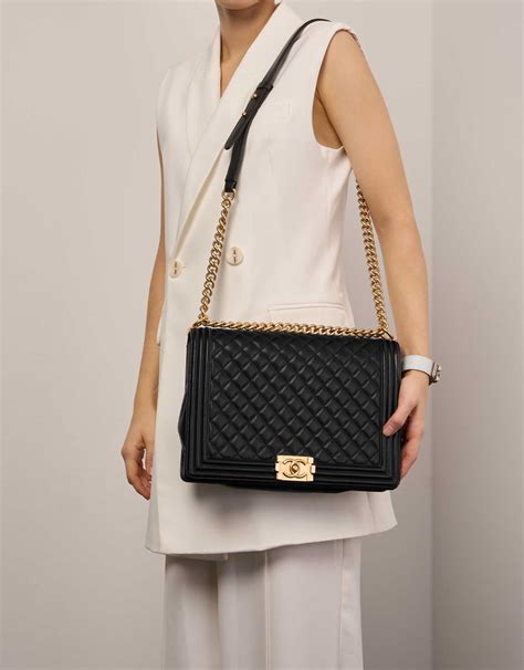 chanel bag boy real|chanel black boyfriend bag.